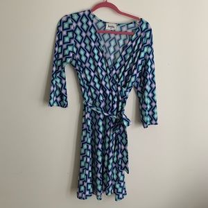 Geometric Wrap Dress